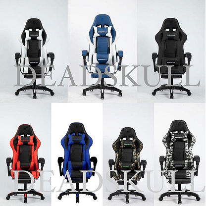 DeadSkull Gaming Chair with Footrest - 7 Colors