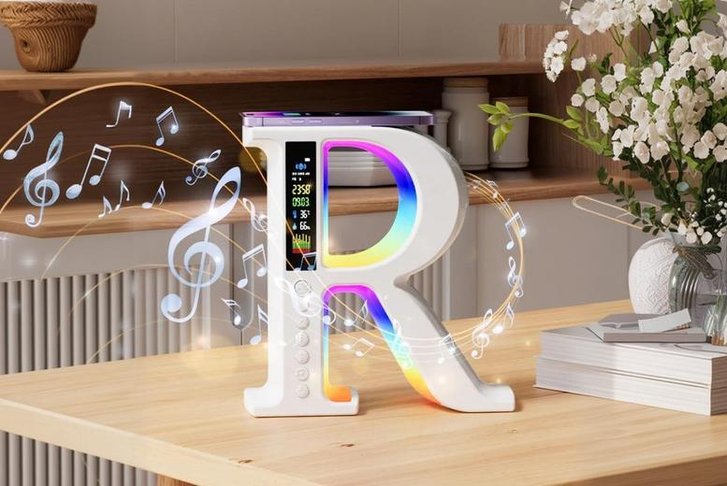 R-Shaped Bluetooth Speaker With 7-Color Mood Light