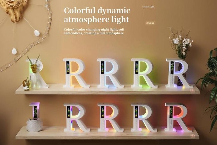 R-Shaped Bluetooth Speaker With 7-Color Mood Light