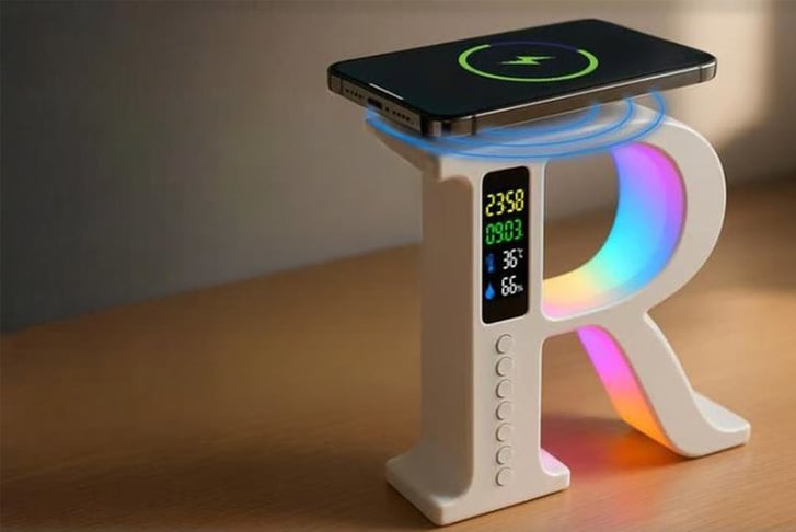 R-Shaped Bluetooth Speaker With 7-Color Mood Light