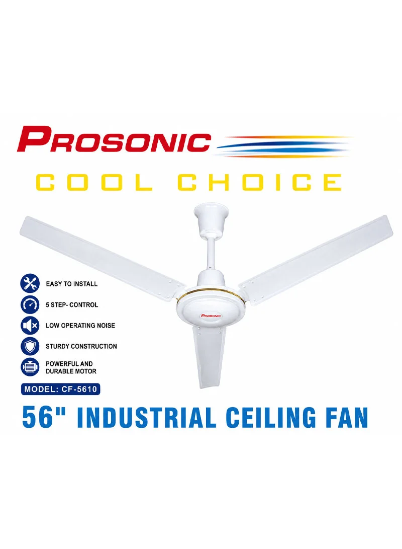 Prosonic 56" Industrial Ceiling Fan