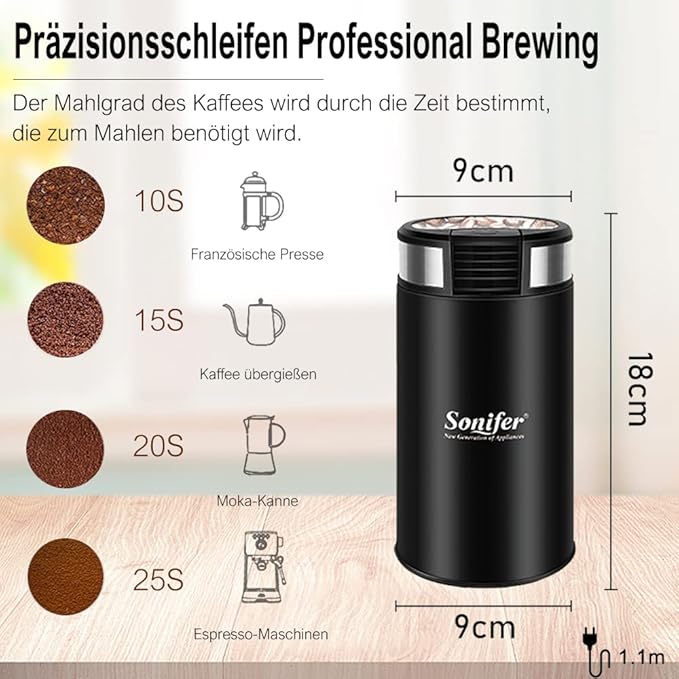Sonifer small electric coffee grinder SF-3526