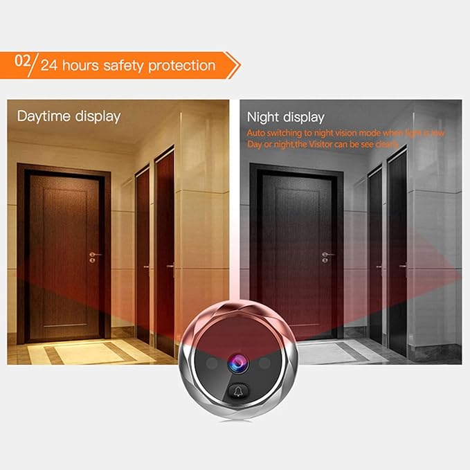 Night Vision Door Viewer Camera with 2.8” Screen
