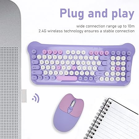 Keyboard and Mouse Combo Purple