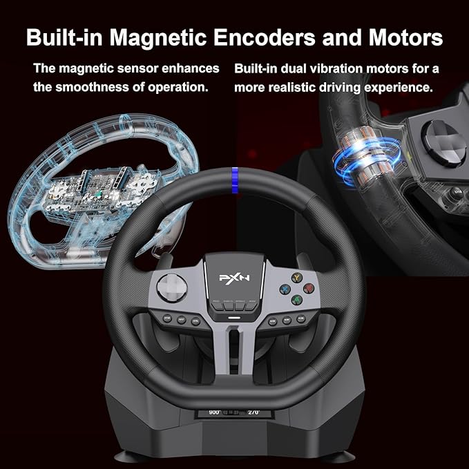 Racing Steering Wheel with 6+R Gear