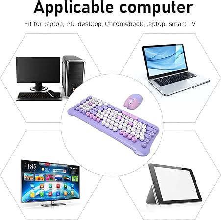 Keyboard and Mouse Combo Purple
