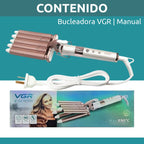 Professional hair curling iron plate with 5 waves - VGR V-528
