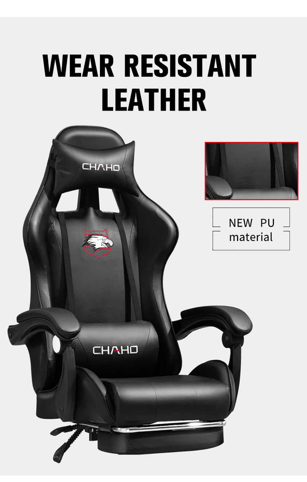 Chaho ESports Gaming Chair With Footrest - 3 Colors