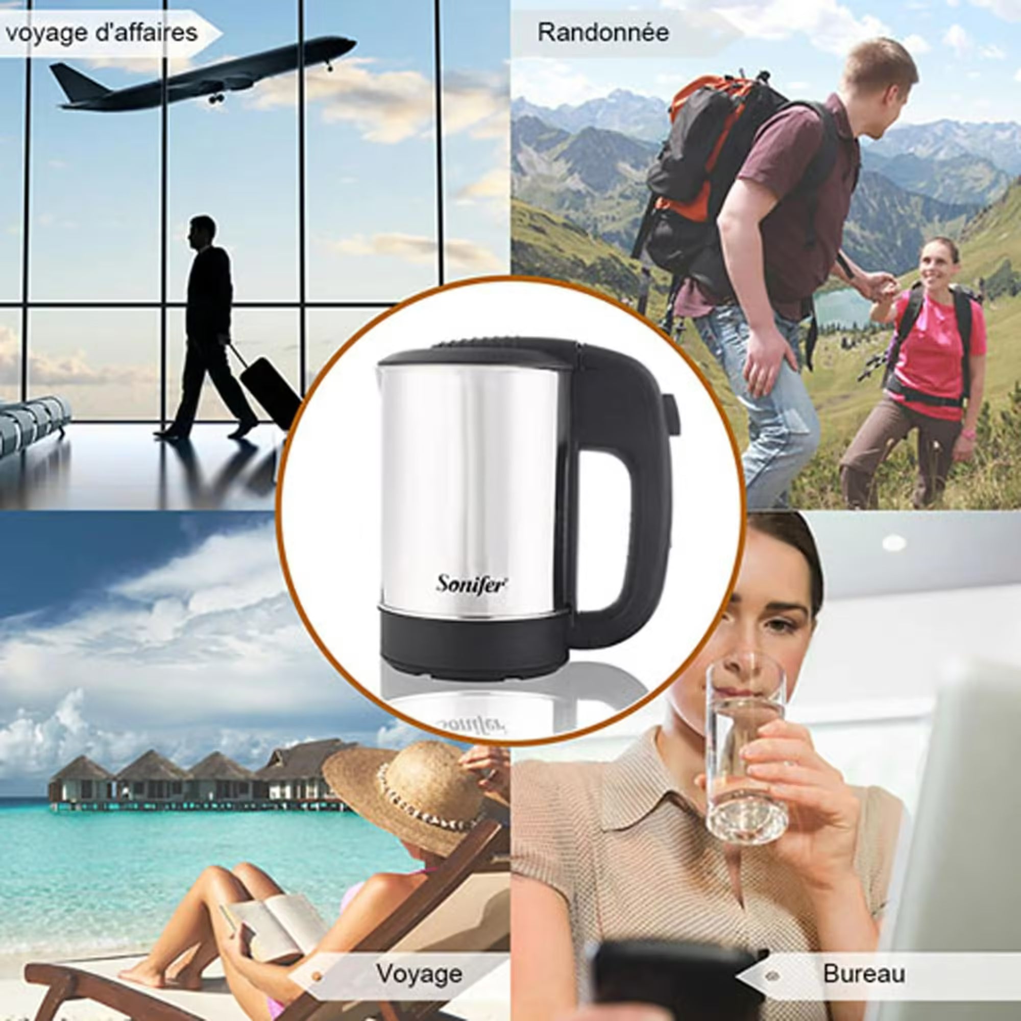 Sonifer mini portable electric kettle SF-2011 0.5L