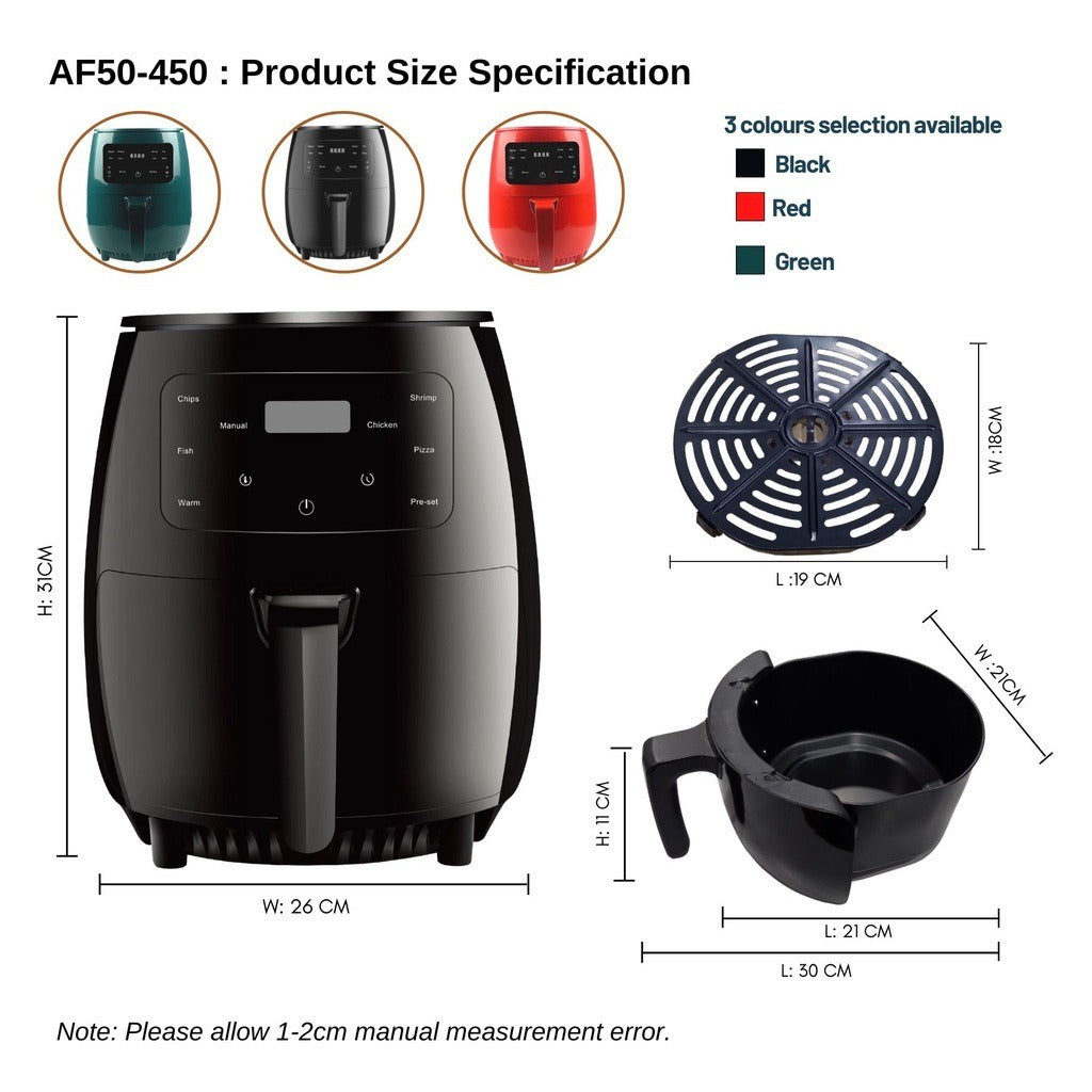 Silver Crest Air Fryer 6L S-18