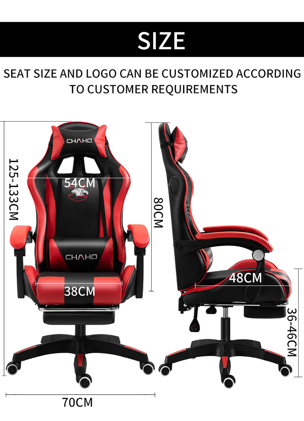 Chaho ESports Gaming Chair With Footrest - 3 Colors