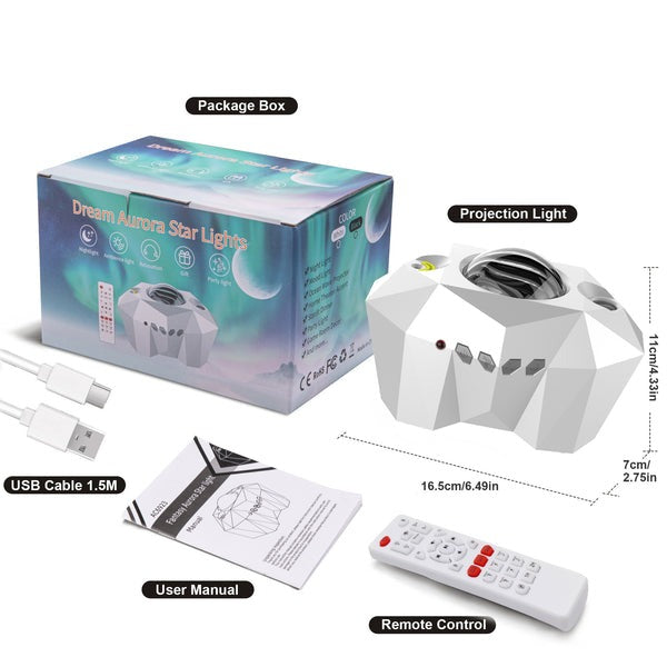 LED Galaxy Projector Star Night Light with Bluetooth Speaker
