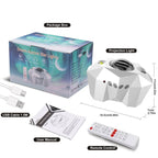 LED Galaxy Projector Star Night Light with Bluetooth Speaker