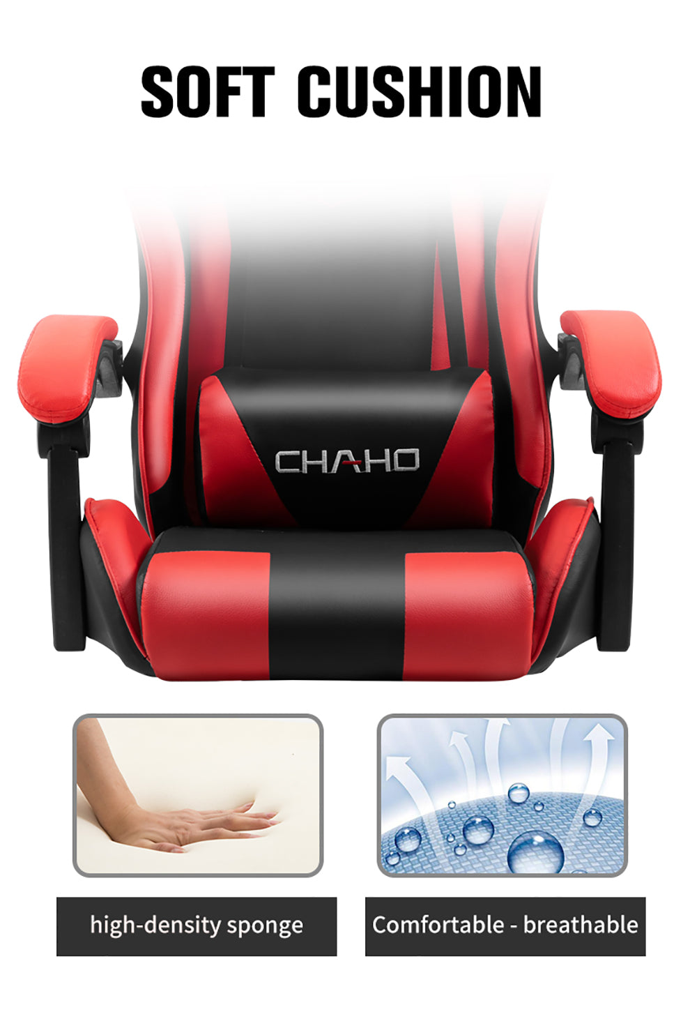 Chaho ESports Gaming Chair With Footrest - 3 Colors