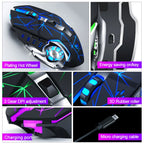 T-WOLF Q13 Rechargeable Gaming Mouse Silent