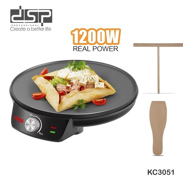 Pro Crepe Maker 30cm Teflon Plate DSP LC3051
