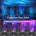 LED Galaxy Projector Star Night Light with Bluetooth Speaker