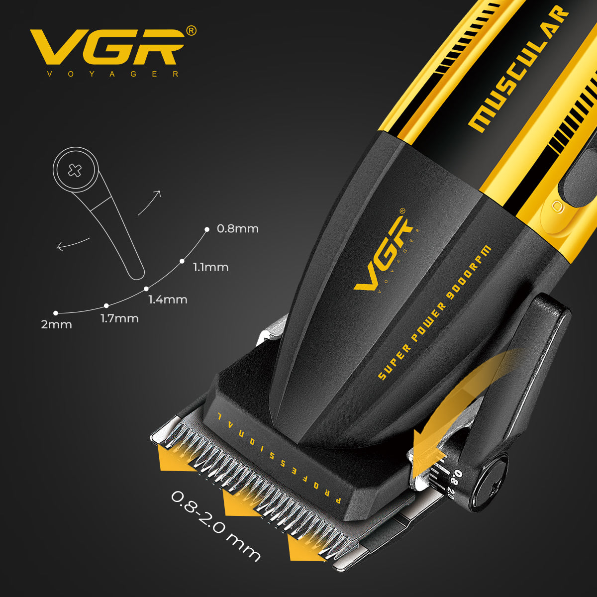 VGR 285 Barber Clippers for Hair Cutting