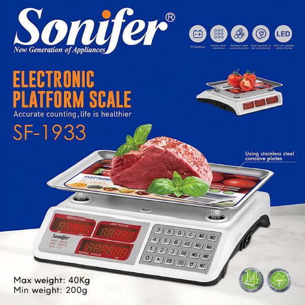 Sonifer Digital Kitchen Scale 2 Side