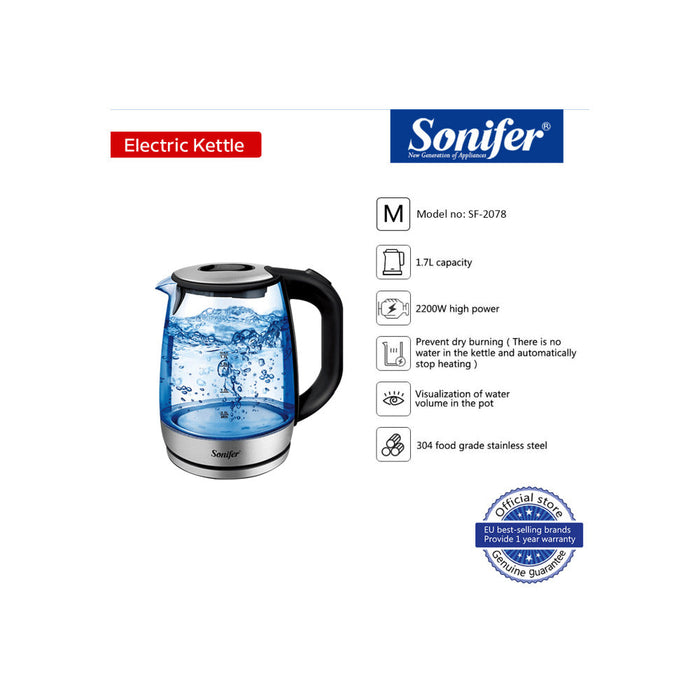 Sonifer electric glass kettle 1.8L SF-2116