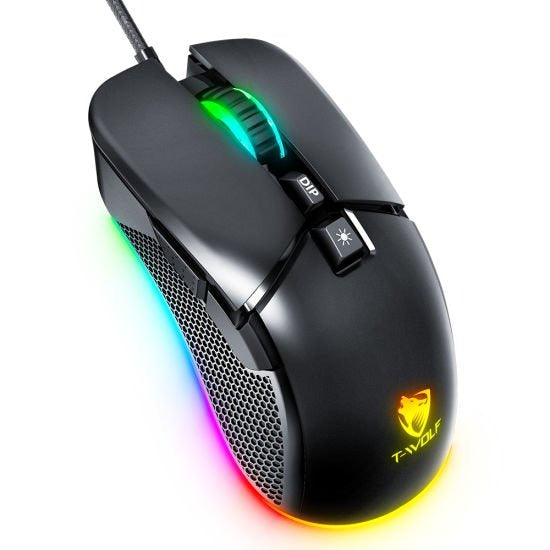 T-Wolf G590 USB Wired Gaming Mouse RGB Light