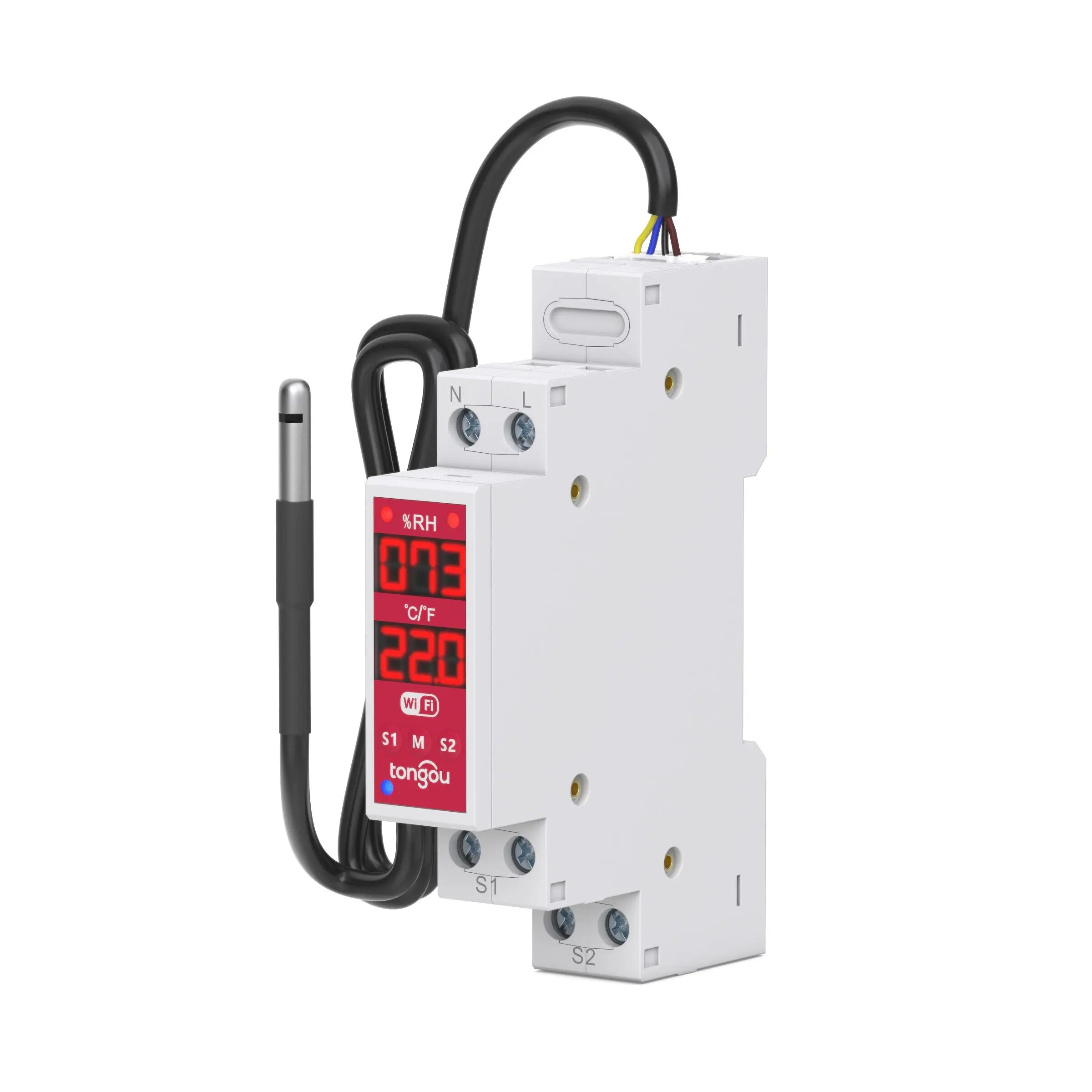 Wi-Fi Tuya Smart Life DIN Rail Temperature / Humidity Sensor TOVTH