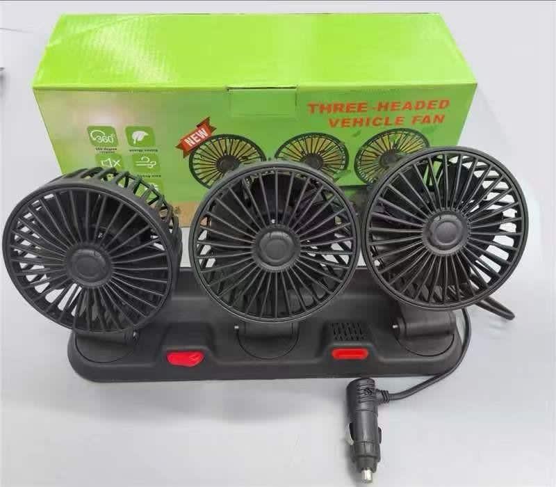 Rotatable Car Fan 3 Heads