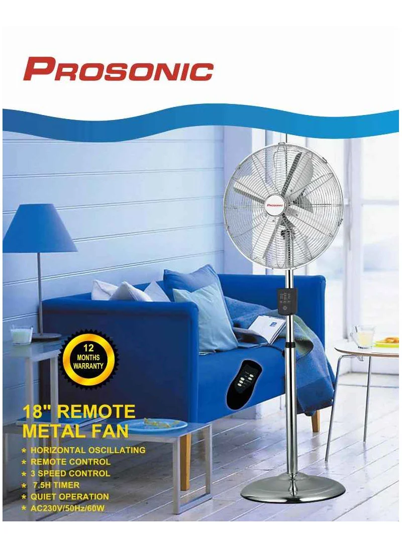 Prosonic 18" Adjustable Stand Fan
