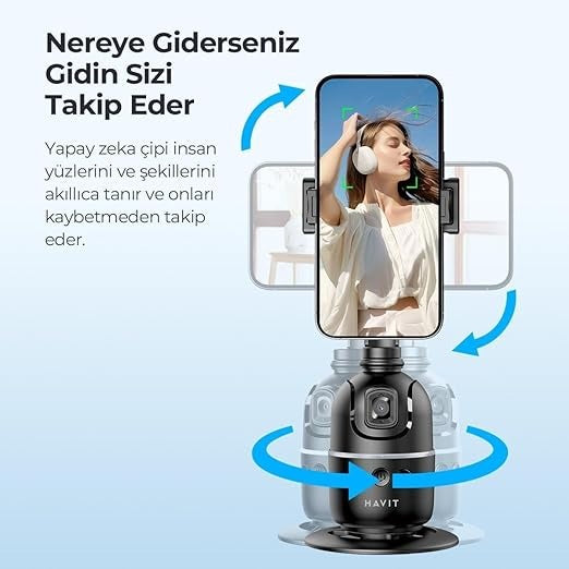 Havit AI Face Tracking Phone Holder 360°