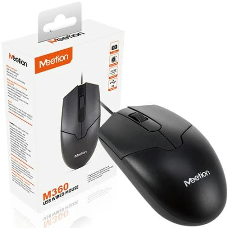 MEETION MT-M360 USB Wired Mouse Black