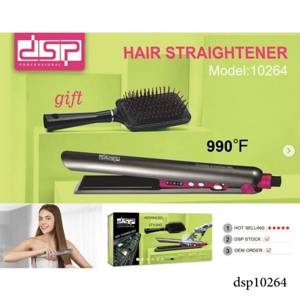 Pro Hair Straightener With Hair Brush - DSP - 10264