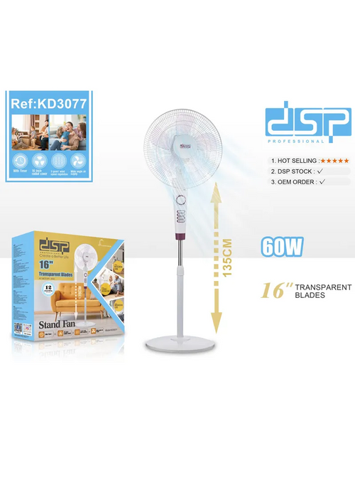 DSP  16" Stand Fan KD3077