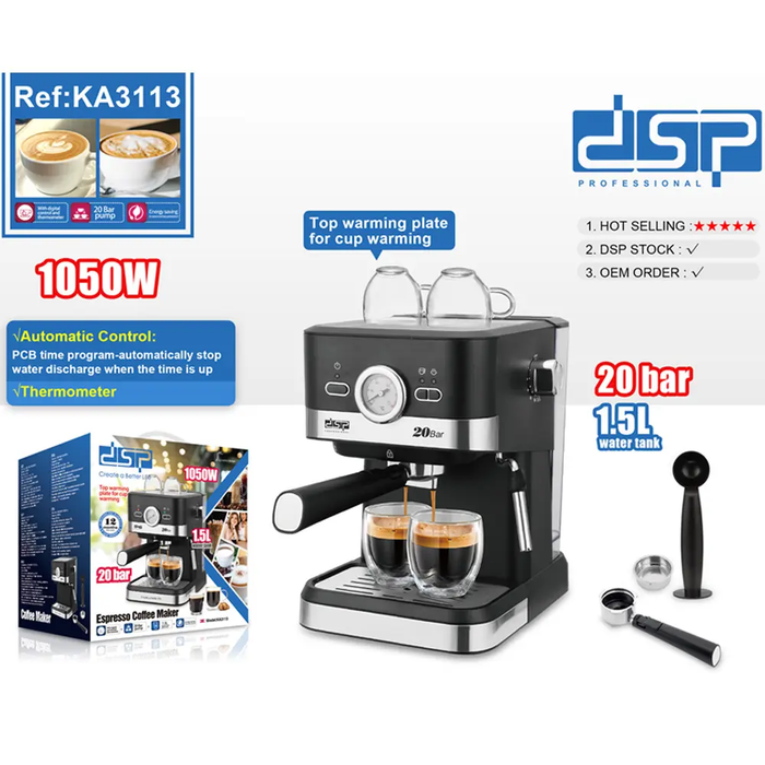 Espresso Coffee Maker DSP 1050W KA3113